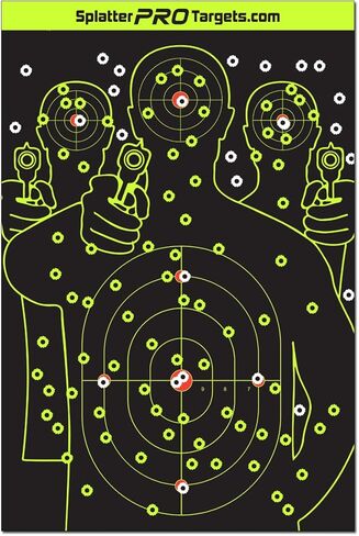 12x18 Splatter Targets. Fully Reactive Targets. See Your Hits and Your Misses! Shots Burst with a Bright Splatter Upon Impact. Instantly See Your Shots. Printed on a Heavy Duty Card Stock. in Kuwait