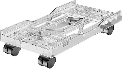 حامل وحدة المعالجة المركزية بعرض قابل للتعديل مع 4 عجلات، برج الكمبيوتر المحمول، حقيبة أسفل المكتب للمكتب المنزلي العملي (Gris) in Kuwait