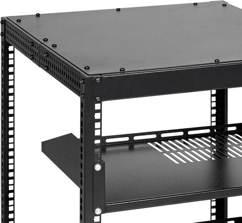 15U Open Frame Server Rack, 23''-40'' Adjustable Depth, Free Standing or Wall Mount Network Server Rack, 4 Post AV Rack with Casters, Holds All Your Networking IT Equipment AV Gear Router Modem in Kuwait