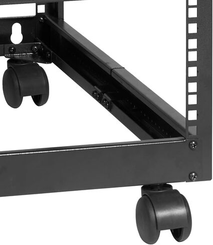 15U Open Frame Server Rack, 23''-40'' Adjustable Depth, Free Standing or Wall Mount Network Server Rack, 4 Post AV Rack with Casters, Holds All Your Networking IT Equipment AV Gear Router Modem in Kuwait