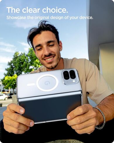 Spigen Case for Pixel 10 Pro Fold Case, Ultra Hybrid MagFit Designed for Pixel Pixel 10 Pro Fold - Clear White in Kuwait