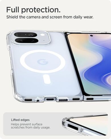 Spigen Case for Pixel 10 Pro Fold Case, Ultra Hybrid MagFit Designed for Pixel Pixel 10 Pro Fold - Clear White in Kuwait