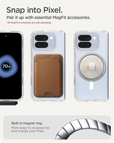 Spigen Case for Pixel 10 Pro Fold Case, Ultra Hybrid MagFit Designed for Pixel Pixel 10 Pro Fold - Clear White in Kuwait