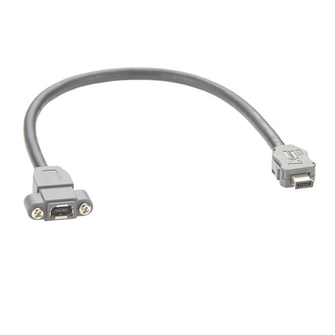 IX A Key صناعي Cat6A إيثرنت تمديد كابل برغي لوحة جبل 10 جيجابت في الثانية محمية من النوع A كابل ذكر إلى أنثى لرؤية الآلة ومفاتيح صناعية كاميرا PoE (0.3M/0.98FT) in Kuwait