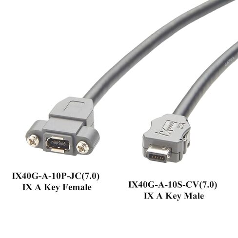 IX A Key صناعي Cat6A إيثرنت تمديد كابل برغي لوحة جبل 10 جيجابت في الثانية محمية من النوع A كابل ذكر إلى أنثى لرؤية الآلة ومفاتيح صناعية كاميرا PoE (0.3M/0.98FT) in Kuwait