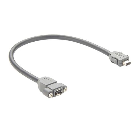 IX A Key صناعي Cat6A إيثرنت تمديد كابل برغي لوحة جبل 10 جيجابت في الثانية محمية من النوع A كابل ذكر إلى أنثى لرؤية الآلة ومفاتيح صناعية كاميرا PoE (0.3M/0.98FT) in Kuwait