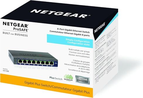محول NETGEAR ProSAFE GS108E ذو 8 منافذ جيجابت بلس in Kuwait