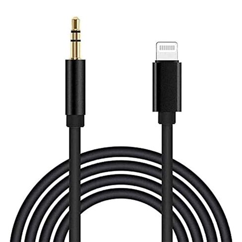 [معتمد من Apple MFi] سلك Lightning إلى 3.5 مم iPhone Aux، كابل صوت iPhone Aux لسماعات رأس ستيريو للمنزل بالسيارة، متوافق مع iPhone 14 13 12 11 Pro Max Mini XS XR X 8 7 6 iPad iPod، 3.3FT أسود in Kuwait