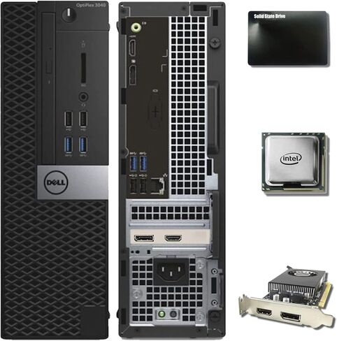 كمبيوتر مكتبي لتحرير الفيديو CAD OptiPlex 3040 من Dell، معالج Intel Core i5-6500، معالج 3.2 جيجا هرتز، ذاكرة الوصول العشوائي 16 جيجا، 240 جيجا SSD (التمهيد السريع) + 2 تيرابايت HDD، رسومات RX-550 4 جيجا DDR5، WiFi، Windows 11 Pro (متجدد) in Kuwait