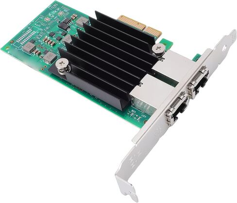 بطاقة شبكة SUNGOOYUE PCIe، منافذ RJ45 نحاسية مزدوجة مع وحدة تحكم، دعم VMware، PCI Express 3.0 x4، سرعة 100 ميجابت في الثانية إلى 10 جيجابت في الثانية in Kuwait