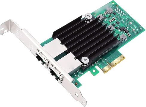بطاقة شبكة SUNGOOYUE PCIe، منافذ RJ45 نحاسية مزدوجة مع وحدة تحكم، دعم VMware، PCI Express 3.0 x4، سرعة 100 ميجابت في الثانية إلى 10 جيجابت في الثانية in Kuwait