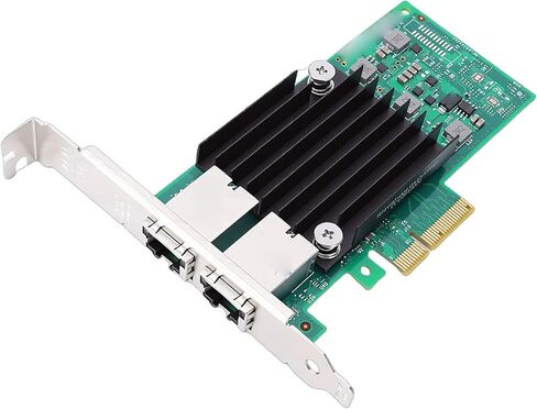بطاقة شبكة SUNGOOYUE PCIe، منافذ RJ45 نحاسية مزدوجة مع وحدة تحكم، دعم VMware، PCI Express 3.0 x4، سرعة 100 ميجابت في الثانية إلى 10 جيجابت في الثانية in Kuwait