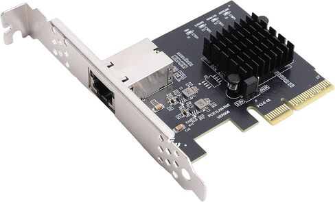بطاقة الشبكة Cuifati PCIe 4X Gigabit، محول إيثرنت 10 جيجابت في الثانية مع شريحة RTL8127AT، لخادم سطح المكتب PC NAS Data Center Gaming 10 11 in Kuwait