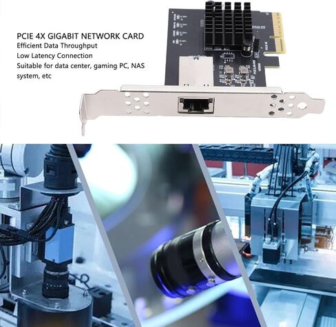 بطاقة الشبكة Cuifati PCIe 4X Gigabit، محول إيثرنت 10 جيجابت في الثانية مع شريحة RTL8127AT، لخادم سطح المكتب PC NAS Data Center Gaming 10 11 in Kuwait