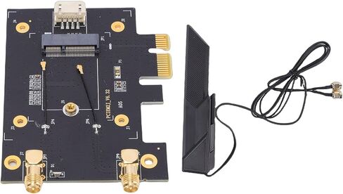 PUSOKEI WiFi 7 PCIe Network Card, 4200Mbps Desktop Wireless Adapter with BT5.2 Technology for Wins 10 11, Support 2.4GHz 5GHz 6GHz Bands in Kuwait
