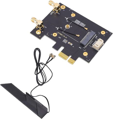 PUSOKEI WiFi 7 PCIe Network Card, 4200Mbps Desktop Wireless Adapter with BT5.2 Technology for Wins 10 11, Support 2.4GHz 5GHz 6GHz Bands in Kuwait