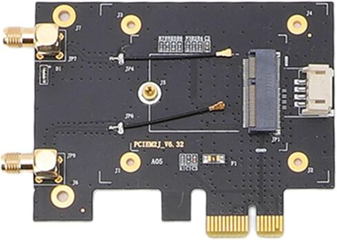 PUSOKEI WiFi 7 PCIe Network Card, 4200Mbps Desktop Wireless Adapter with BT5.2 Technology for Wins 10 11, Support 2.4GHz 5GHz 6GHz Bands in Kuwait