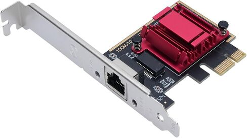 PCIe 2.5G Ethernet Card, Gigabit Network Adapter with 10 100 1000M 2.5G Adaptive Speeds for 8 10 11 Desktop Computer in Kuwait