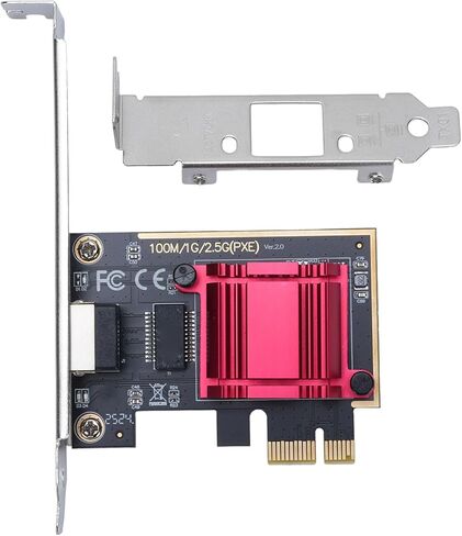 PCIe 2.5G Ethernet Card, Gigabit Network Adapter with 10 100 1000M 2.5G Adaptive Speeds for 8 10 11 Desktop Computer in Kuwait