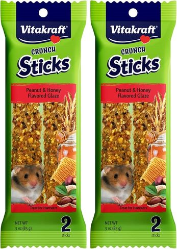 Vitakraft 3 Pack of Hamster Treat Crunch Sticks, 2 Sticks Each, Apple and Honey Flavor in Saudi Arabia