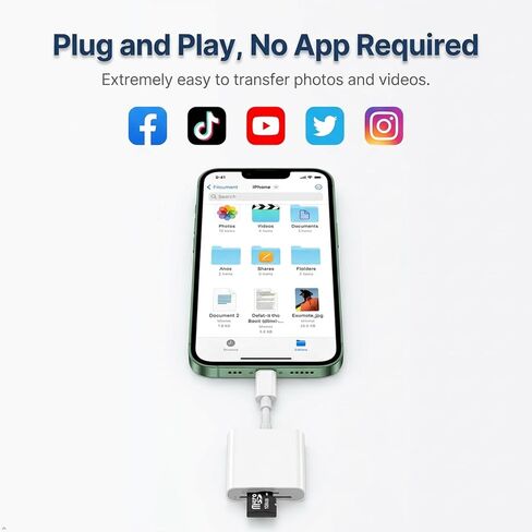 قارئ بطاقة SD USB-C، فتحة مزدوجة لبطاقات SD وMicroSD، محول بطاقة الذاكرة من النوع C، التوصيل والتشغيل، متوافق مع iPhone 15/16/17 وiPad والكمبيوتر المحمول in Kuwait