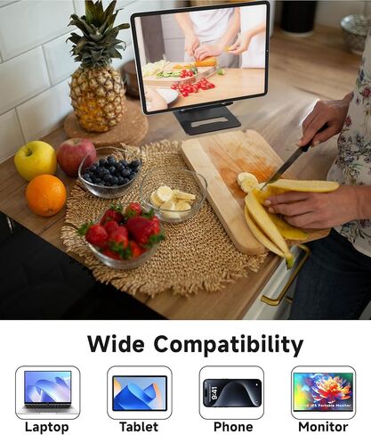 حامل الكمبيوتر اللوحي Ingnok لأجهزة iPad وحامل الشاشة المحمولة، قابل للدوران 360 درجة، حامل قابل للطي قابل للتعديل للأجهزة اللوحية من 4 إلى 15.9 بوصة، والهواتف، وKindle، والتبديل | ملحقات السفر للمكتب المنزلي in Kuwait