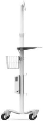 MCRSTDW - Rise Rolling Kiosk Stand, White, Adjustable Sit-to-Stand, VESA Compatible, with Locking Casters, for Healthcare, Retail and POS in Kuwait