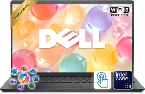 كمبيوتر محمول Dell Inspiron مقاس 15.6 بوصة يعمل باللمس بدقة FHD | الجيل الثالث عشر من Intel Core i5 | ذاكرة وصول عشوائي DDR4 سعة 12 جيجابايت | محرك أقراص PCIe SSD سعة 512 جيجابايت | نظام التشغيل Windows 11 المحسّن بالذكاء الاصطناعي | WI-FI 6 | عمر بطارية  in Kuwait