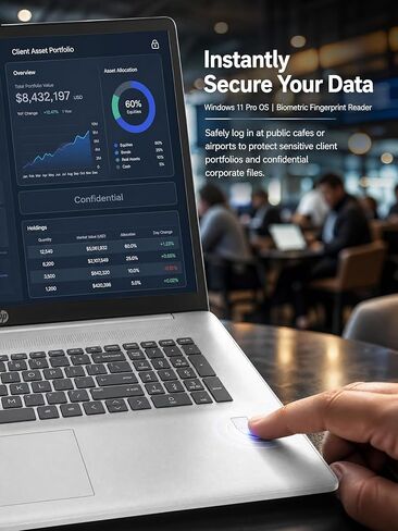 كمبيوتر محمول HP 2026 مقاس 17.3 بوصة FHD للأعمال | Intel 10-Core i5-1334U | ذاكرة وصول عشوائي سعتها 20 جيجابايت ومحرك أقراص SSD سعة 512 جيجابايت لتعدد المهام | شاشة مضادة للتوهج ولوحة مفاتيح بإضاءة خلفية وبصمة الإصبع وWi-Fi 6 وWin 11 Pro | حزمة فضية مع Re in Kuwait