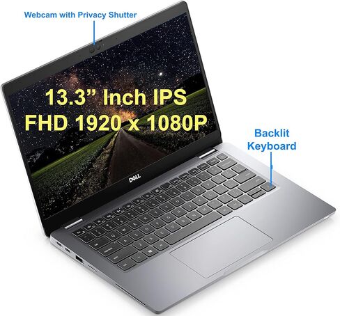 Dell Latitude 5320 Laptop 13.3" IPS FHD, Intel i5-1145G7, 8GB RAM, 1TB NVMe SSD, Webcam, AX Wi-Fi, BT, SD Card Reader, Backlit, HDMI, USB-C- Windows 11 Pro (Renewed) in Kuwait