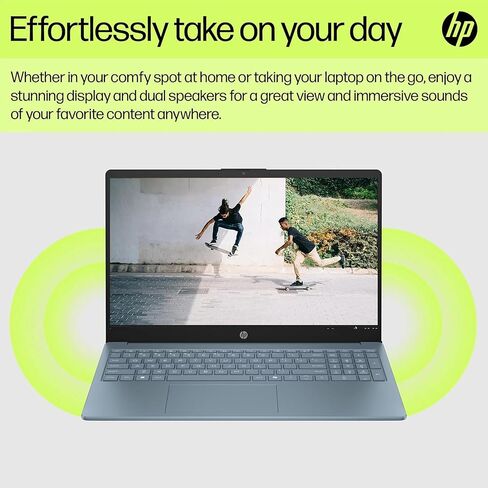 كمبيوتر محمول HP Ultrabook مقاس 15.6 بوصة، متضمن Microsoft 365، Intel 13th 4-Core | 128 جيجابايت UFS، بدون ماوس، Moonlight Blue in Kuwait