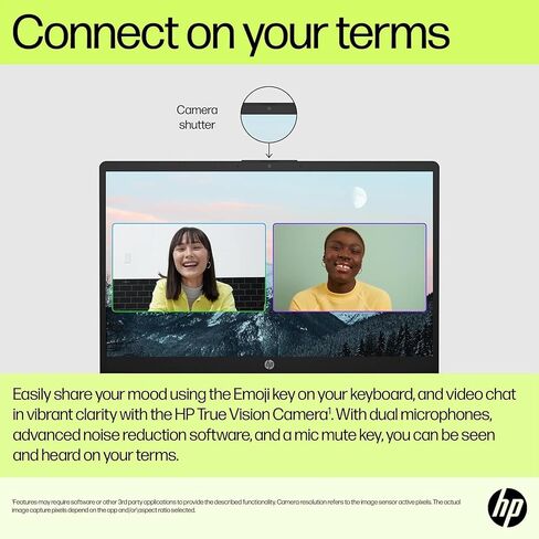 كمبيوتر محمول HP Ultrabook مقاس 15.6 بوصة، متضمن Microsoft 365، Intel 13th 4-Core | 128 جيجابايت UFS، بدون ماوس، Moonlight Blue in Kuwait