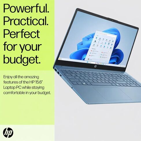 كمبيوتر محمول HP Ultrabook مقاس 15.6 بوصة، متضمن Microsoft 365، Intel 13th 4-Core | 128 جيجابايت UFS، بدون ماوس، Moonlight Blue in Kuwait