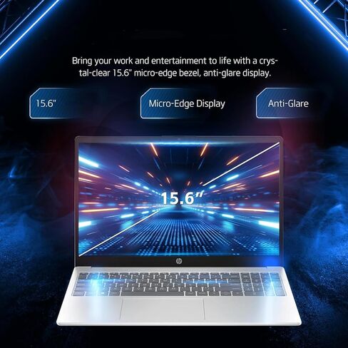 كمبيوتر محمول HP جديد مقاس 15.6 بوصة، إصدار 2026، وحدة المعالجة المركزية Intel N100 عالية الأداء رباعية النوى، ومحرك أقراص SSD سعة 128 جيجابايت، ونظام التشغيل Windows 11 Pro مع Office 365 للويب in Kuwait