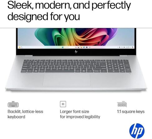 HP OmniBook 7 Laptop 17.3" FHD Touch (400nits 100% sRGB) Intel 8-core Ultra 7 258V (Up to 47 AI Tops) 32GB RAM 2TB SSD Backlit Thunderbolt for Creator Designer Business Professional Win11Pro ICP Hub in Kuwait