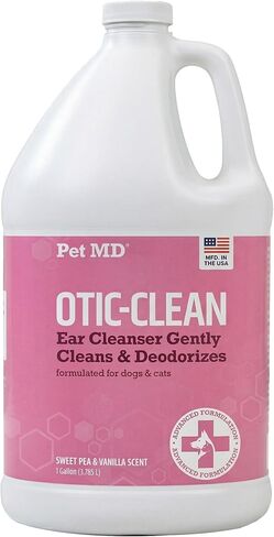 Pet MD Cat & Dog Ear Cleaner - Otic Ear Solution for Dogs - Pet Ear Cleaner - Cat Ear Cleaner Liquid - Cat & Dog Cleaning Supplies - Sugar Cookie Scent - 8 oz. in Saudi Arabia