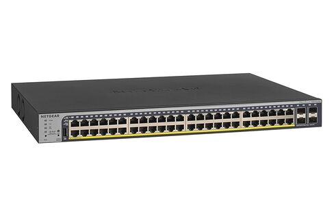 NETGEAR 52-Port Gigabit Ethernet Smart Managed Pro PoE Switch (GS752TP) - with 48 x PoE+ @ 380W, 4 x 1G SFP, Desktop/Rackmount, and ProSAFE Lifetime Protection (Renewed) in Kuwait