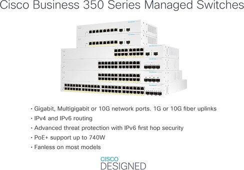 محول الشبكة المدار Cisco CBS350-24XTS ذو 24 منفذ 10G SFP + الطبقة 3 [تحديث Cisco] (متجدد) in Kuwait