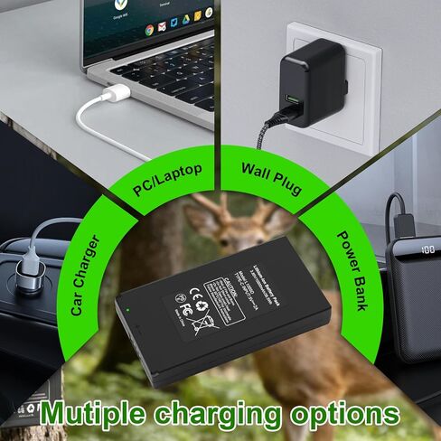 بطارية ANTIEE 1-Pack E8P - بطارية قابلة للشحن متوافقة مع بطارية كاميرا GardePro E6P E8P X60P X66P E6PCF E6PMB E8PMB E8PWF X60PMB LN800 Trail L1000D 10000 مللي أمبير في الساعة in Kuwait
