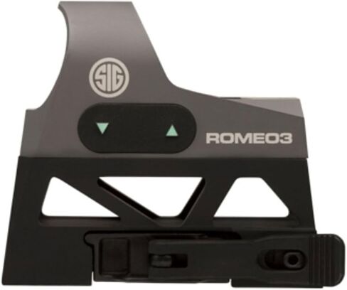 Sig Sauer ROMEO3 1X25mm رماية الصيد التكتيكي متينة مدمجة مقاومة للماء مضادة للضباب مضيئة 3 MOA ريد دوت شبكاني بندقية منعكس البصر | Picatinny Low & QD1.41 Riser Mount متضمن in Kuwait