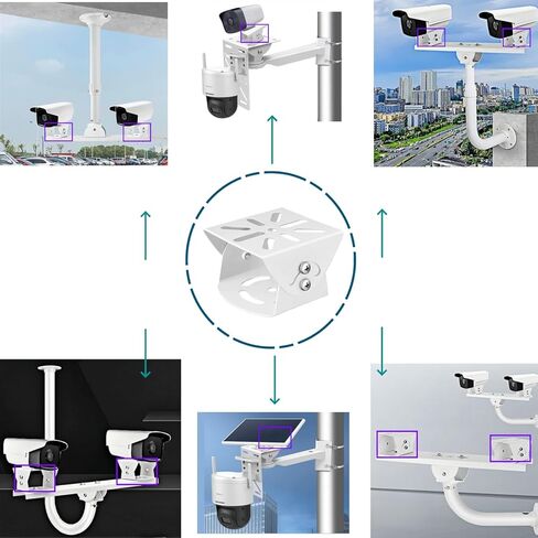 2 حزمة CCTV كاميرا الأمن منقار البط جبل قوس - محول عالمي الصلب الثقيلة لكاميرات PTZ / القبة / رصاصة، الجدار / السقف / القطب متوافق، يناسب الألواح الشمسية in Kuwait