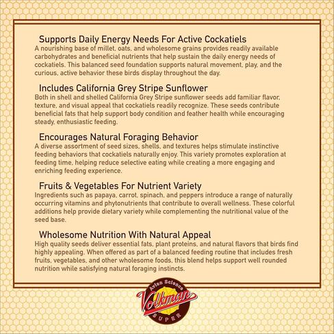 Volkman Seed Avian Science Super Cockatiel with Sunflower Bird Food 4lb in Saudi Arabia