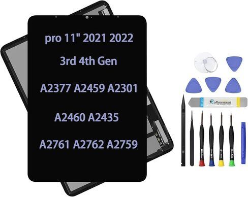 11" Screen Replacement for iPad Pro 11 2nd Gen A2068 A2230 A2228 A2231 (2020) 1st Gen A1980 A2013 A1934 A1979 (2018) Display LCD Assembly + Glass Touch Digitizer Repair Kit in Saudi Arabia