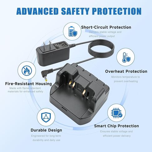 شاحن سريع لسطح المكتب CD-41 متوافق مع قاعدة شحن سريعة لبطارية Yaesu FT5DR FT3DR FT1DR FT2DR VX-8R VX-8DR VX-8GR (قابس أمريكي) in Kuwait