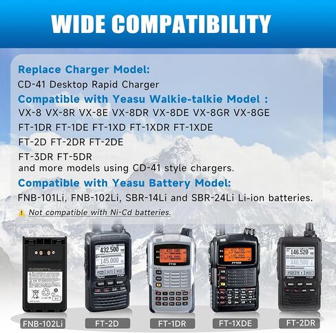 شاحن سريع لسطح المكتب CD-41 متوافق مع قاعدة شحن سريعة لبطارية Yaesu FT5DR FT3DR FT1DR FT2DR VX-8R VX-8DR VX-8GR (قابس أمريكي) in Kuwait