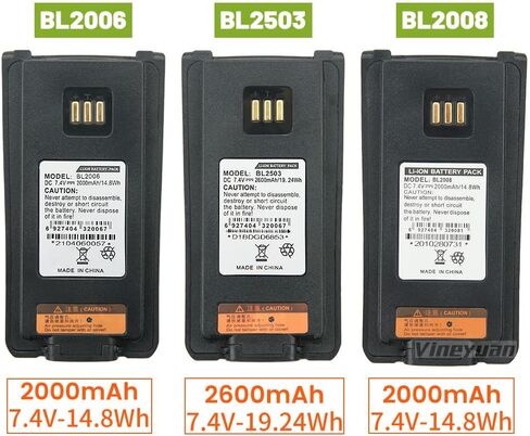 بطارية BL2008 BL2503 BL2006 HYT بديلة 2000 مللي أمبير في الساعة لبطارية HYTERA DMR PD-702 PD700 PD780 PD782 PD980 PD982 PD985 بطارية راديو محمولة ثنائية الاتجاه (10 عبوات) in Kuwait