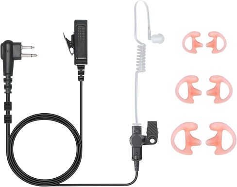 CP200d CLS1410 Earpiece Compatible with Motorola Radios & walkie Talkie earpiece with mic/PTT for CP100D R2 CP185 BPR40 CLS1110 RMU2040 RMU2080D Same 2-pin Jack Port Acoustic Tube Headset in Kuwait