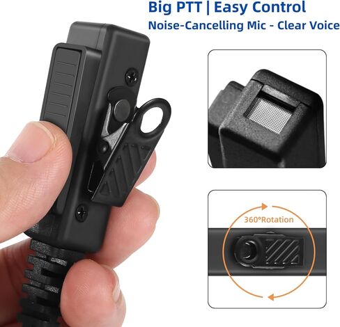 CP200d CLS1410 Earpiece Compatible with Motorola Radios & walkie Talkie earpiece with mic/PTT for CP100D R2 CP185 BPR40 CLS1110 RMU2040 RMU2080D Same 2-pin Jack Port Acoustic Tube Headset in Kuwait
