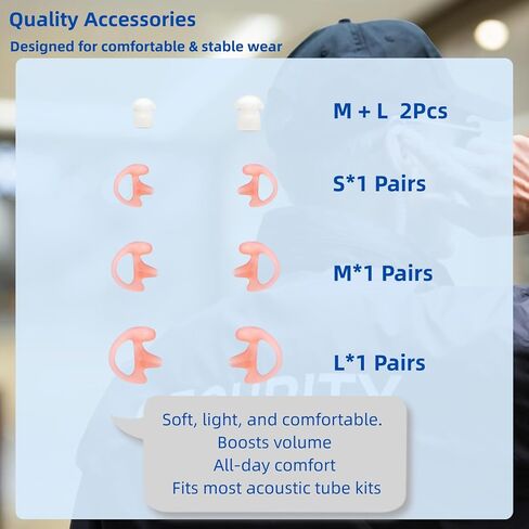 CP200d CLS1410 Earpiece Compatible with Motorola Radios & walkie Talkie earpiece with mic/PTT for CP100D R2 CP185 BPR40 CLS1110 RMU2040 RMU2080D Same 2-pin Jack Port Acoustic Tube Headset in Kuwait