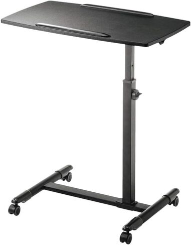 Mobile Laptop Desk, Solid-Top Height Adjustable Mobile Laptop Desk Cart, Multifunction Workstation for Home Office, in Kuwait